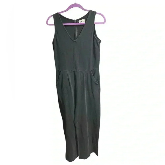 Pact Jumpsuit Womens M Organic Cotton comfy Sleeveless Black sustainable - Picture 1 of 6